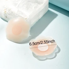 1對胸貼抹胸黏隱形提臀矽膠胸罩適用於露背連衣裙粉色的 - 粉色 - 查看 2