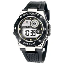 Reloj deportivo simple a prueba de agua - Plateado - Ver 1
