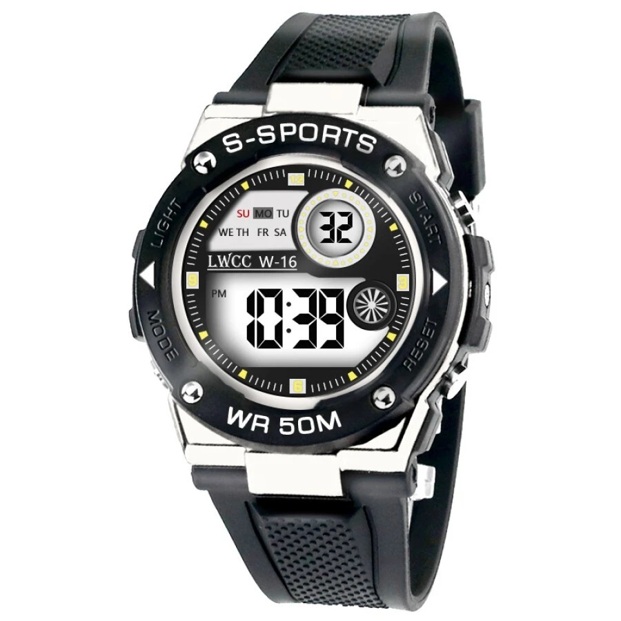 Reloj deportivo simple a prueba de agua - Plateado - Ver 1