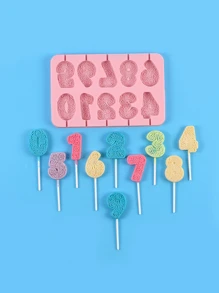 1 Piece Of Digital Candle Making Silicone Mold - Pink - View 2