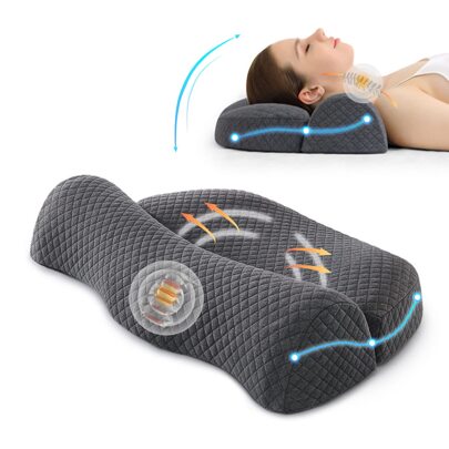 Cervical Memory Foam Pillow, Contour Pillows For Neck And Shoulder Pain, Ergonomic Orthopedic Sleeping Neck Contoured Support Pillow For Side Sleepers, Back And Stomach Sleepers