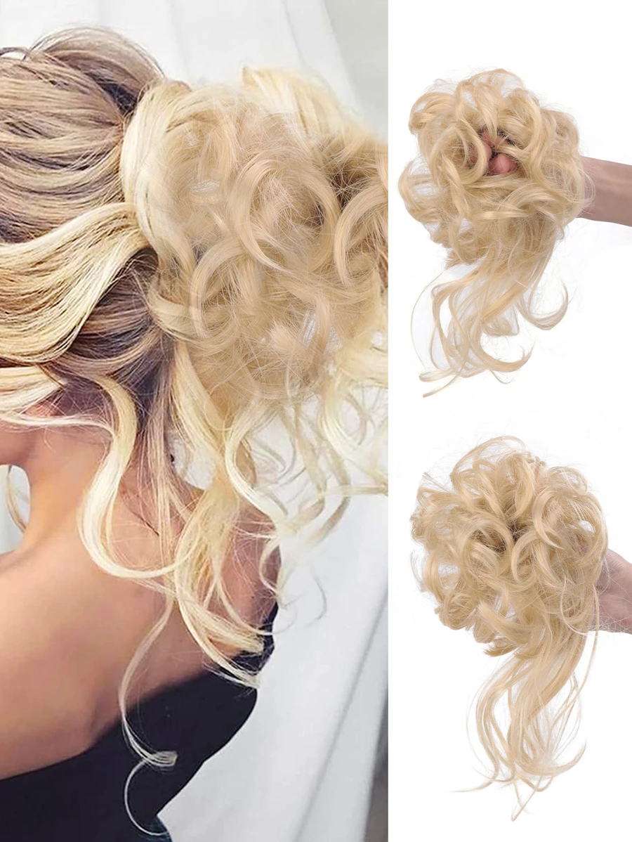 Tóc Búi Xù Xù, Búi Xoăn Xoăn Tổng Hợp Xoăn Lượn Sóng Cho Nữ - Nhiều màu - Xem 1