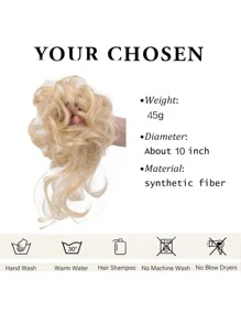 Tóc Búi Xù Xù, Búi Xoăn Xoăn Tổng Hợp Xoăn Lượn Sóng Cho Nữ - Nhiều màu - Xem 3