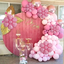 10入組/包雛菊氣球適合派對生日淋浴畢業婚禮花卉圖案裝飾用品 - 粉色 - 查看 4