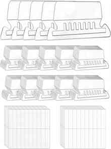 2 Inch Clear Plastic File Folder Tabs 100+200 Sets Hanging File Folder Tabs - Clear - View 1