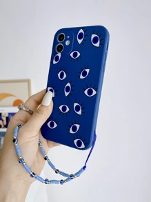 Funda de teléfono con patrón de ojo malvado azul y cordón, versión internacional, no la versión nacional - Multicolor - Ver 3