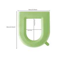 1 pc Toilet Seat Cushion, Toilet Seat Cover Waterproof Silicone Toilet Seat Cushion  Toilet Lid Seat Cover Bathroom Accessories - Green - View 8