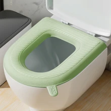 1 pc Toilet Seat Cushion, Toilet Seat Cover Waterproof Silicone Toilet Seat Cushion  Toilet Lid Seat Cover Bathroom Accessories - Green - View 1