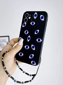 Evil Eye Pattern Phone Case With Lanyard Compatible With IPhone15/15Plus/15Pro/15Promax - Multicolor - View 3
