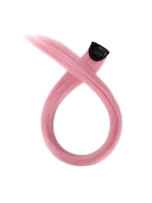 長款直筒合成纖維接髮 - 粉色 - 查看 2