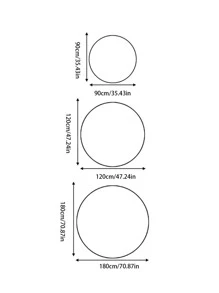 1pc Mandala Pattern Round Rug - Multicolor - View 2