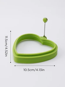 1pc Heart-shaped Silicone Egg Ring In Green - Green - View 2