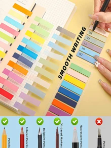 14 Sets Of Transparent Sticky Notes That Can Be Written And Re-positioned - Multicolor - View 2