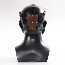1pc Men'S Pu Leather Gladiator Mask, Perfect For Wwe Wrestling, Masquerade, Cosplay And Daily Use - Brown - View 5