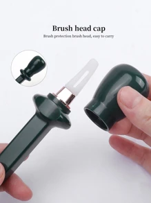 Eyeliner Brush,Reusable Silicone Eyeliner Brush Makeup Brush Cosmetic Brush Makeup Tools - Dark Green - View 3