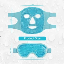1pc Ice Pack Gel Face Mask - Blue - View 2