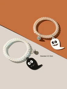 Ghost Charm Bracelet - Black and White - View 3