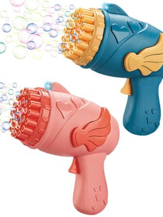 1 pieza de plástico Juguete al aire libre , moderno de dos tonos Pistola de burbujas para Niños