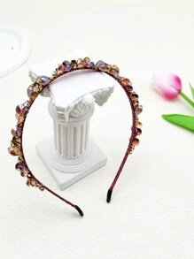 Mũ đội đầu pha lê nhân tạo màu tím này được thiết kế độc đáo với dây hạt và đá giả. Đây là phụ kiện tóc thời trang và bắt mắt, thích hợp để đeo hàng ngày, làm quà tặng, đám cưới, tiệc tùng và các dịp khác. Nó có thể thêm một vật trang trí đa năng, theo nhiều mùa cho vẻ ngoài của bạn. - Màu tím - Xem 6