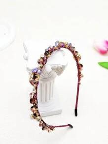 Mũ đội đầu pha lê nhân tạo màu tím này được thiết kế độc đáo với dây hạt và đá giả. Đây là phụ kiện tóc thời trang và bắt mắt, thích hợp để đeo hàng ngày, làm quà tặng, đám cưới, tiệc tùng và các dịp khác. Nó có thể thêm một vật trang trí đa năng, theo nhiều mùa cho vẻ ngoài của bạn. - Màu tím - Xem 5