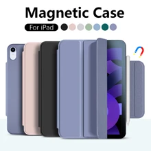 磁性保護殼，適用於iPad Mini 6、iPad Air 5/4、第10代10.9英寸iPad Pro，支援第2代Apple Pencil充電，瘦型平板電腦保護殼 - 黑色 - 查看 7
