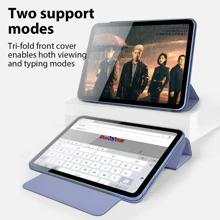 磁性保護殼，適用於iPad Mini 6、iPad Air 5/4、第10代10.9英寸iPad Pro，支援第2代Apple Pencil充電，瘦型平板電腦保護殼 - 黑色 - 查看 9