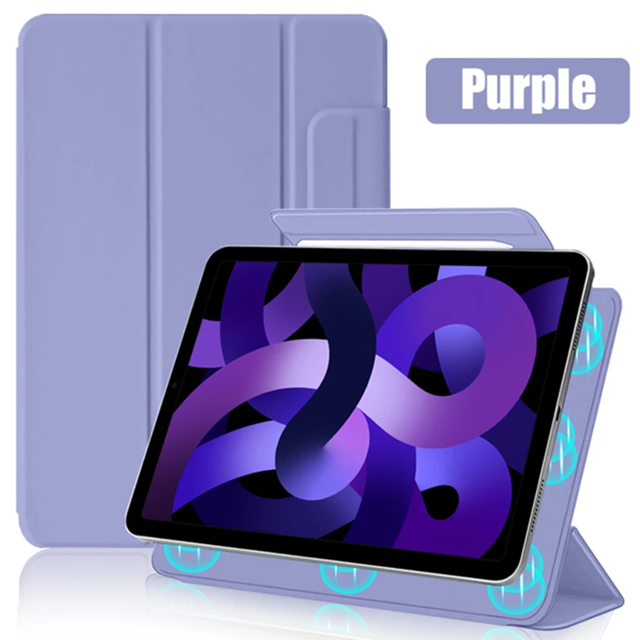 Bao da từ tính tương thích với IPad Mini6 IPad Air5/4 thế hệ thứ 10 10,9 inch IPad Pro 11/12,9 inch thế hệ thứ 1/2/3/4/5/6 hỗ trợ sạc bằng bút chì thứ 2, bao da máy tính bảng mỏng