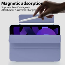 Bao da từ tính tương thích với IPad Mini6 IPad Air5/4 thế hệ thứ 10 10,9 inch IPad Pro 11/12,9 inch thế hệ thứ 1/2/3/4/5/6 hỗ trợ sạc bằng bút chì thứ 2, bao da máy tính bảng mỏng - Màu Xám nhạt - Xem 8