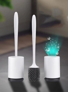 1pc White Toilet Brush - White - View 1