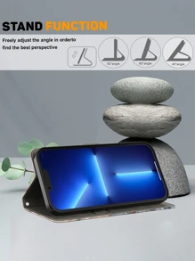 GLANDOTU 磁吸式支架立式卡槽钱包 全包防摔 蓝色玫瑰色 兼容三星Galaxy、、小米等手机 兼容 15/15Plus/15Pro/15Pro Max 国际版，非国内版 - 彩色 - 查看 6