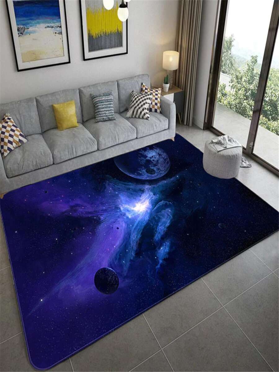 1入組星空圖案防滑地毯 - 彩色 - 查看 1