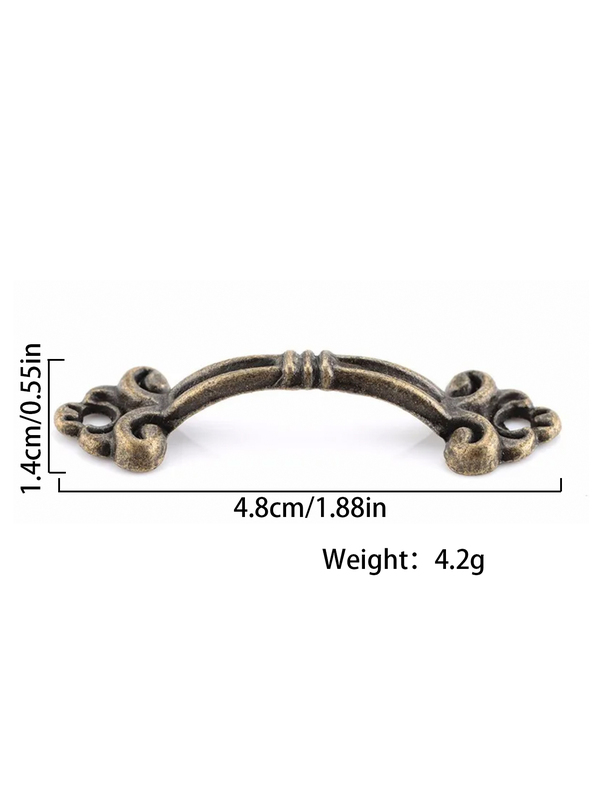 12pcs/set Mini Zinc Alloy Drawer Knob, Modern Bronze Drawer Pull For