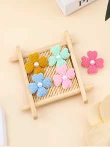 50 cái Trang trí hoa & ngọc trai giả cho bé gái Kẹp tóc dễ thương để trang trí tóc - Nhiều màu - Xem 3