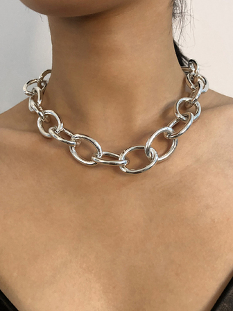 1入組女士粗鏈條嘻哈項鍊