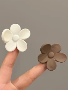 4pcs Flower Design Hair Claw Cutehair Clip Hair Jaw Clip Hair Clamps - Multicolor - View 3