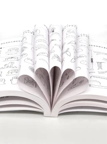 Sách tập tô màu & vẽ cho trẻ em Đào tạo nghệ thuật Điền vào sách bài tập - trắng - Xem 2
