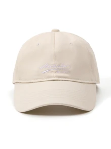 1pc Unisex Grey Letter Printed Sun Protection Fashion Baseball Cap Street