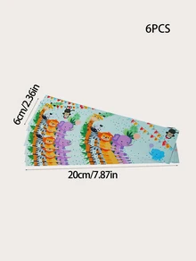 6pcs Cartoon Pattern Stickers For Water Bottle - Multicolor - View 3