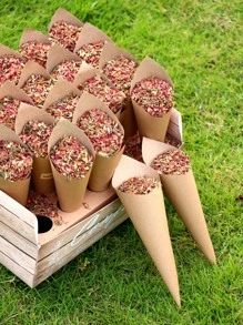 1 Vân Gỗ Confetti Nón Giá Đỡ & 30 Chiếc Giấy Kraft, Sinh Nhật Tiệc Cưới Nền Trang Trí Vật Dụng - Nhiều màu - Xem 2