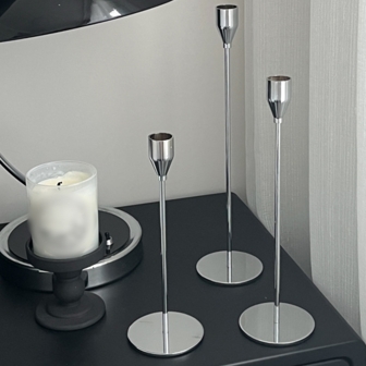 3 st silverljusstakar för bröllops- och festdekorationer, rumsdekorationer, presenter