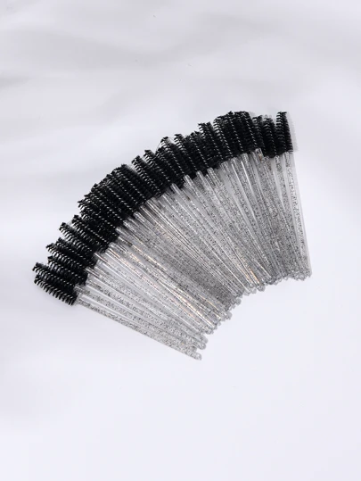 50 Pcs Eyelash Brushes Makeup Brushes Disposable Mascara Wands Applicator Spoilers Eye Lashes Cosmetic Brush, Lash Extension Tools, Makeup Brush/Cosmetic Brush, For Eyelash Extensions,Eyebrow Brush,Eyeshadow Brush,Spoolie,Spoolie Brush,Giveaways