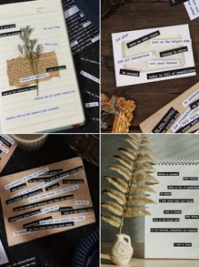 406 cái/bộ Sticker Chữ Trích Dẫn Truyền Cảm Hứng - Đen và trắng - Xem 3