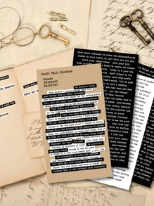 406 cái/bộ Sticker Chữ Trích Dẫn Truyền Cảm Hứng - Đen và trắng - Xem 2