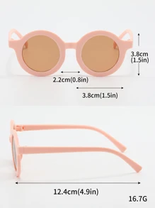 8pcs Unisex Kids Round Personalized Convenient Glasses, Suitable For Outdoor, Travel, Great Gift Glasses - Multicolor - View 4