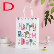 5 gói chủ đề sinh nhật mới tay cầm bằng da hoạt hình túi mua sắm bằng giấy sáng tạo - Nhiều màu - Xem 5