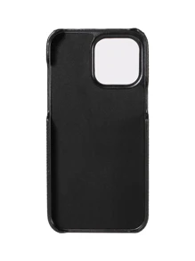 1pc Full Coverage Oil Edge PU Protective Phone Case Compatible With IPhone 17 Pro Max, 17 Pro, 17 Air - Black - View 6