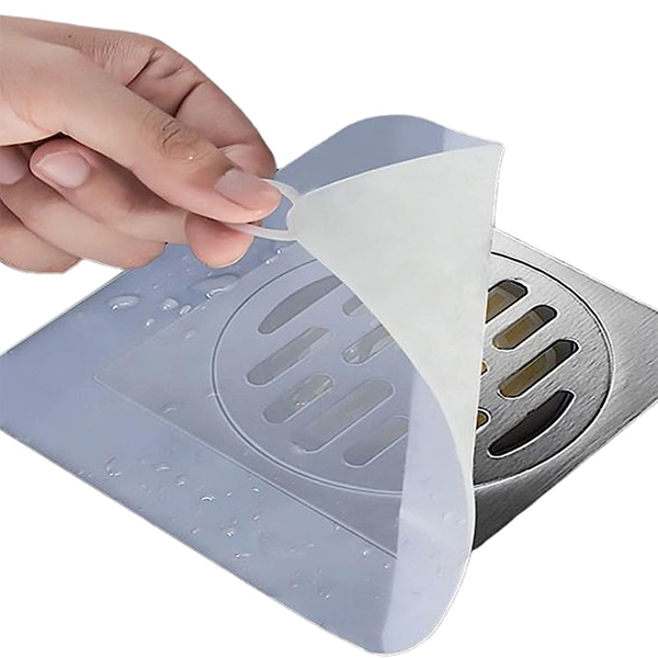 1pc Silicone Floor Drain Cover, Minimalist White Household Sewer Pipe Anti-smell Cover For Bathroom