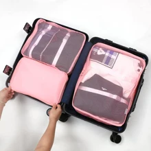 Bộ túi đựng đồ du lịch di động 8 chiếc - Sắp xếp quần áo, giày dép và đồ lót của bạn một cách dễ dàng - Hoàn hảo để đóng gói hành lý và vali Khối đựng quần áo Bộ sắp xếp quần áo Bộ túi du lịch Bộ sắp xếp du lịch Tinh chất du lịch - Hồng - Xem 4