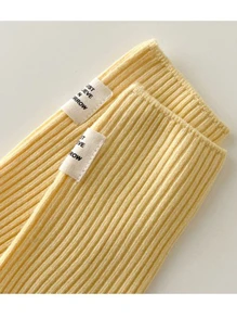 1 Pair Women's Socks, Spring/Summer Double Needle Work Casual Socks, Mediocre Leg Tube, Plain Pile Socks With Drawstring, Magazines' Favorite
