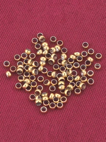 100 Pieces Stainless Steel Ball Crimp End Beads Folding Stop Positioning Buckle Spacing Beads Beads For DIY Jewelry Making Accessories Wholesale - Yellow Gold - View 1
